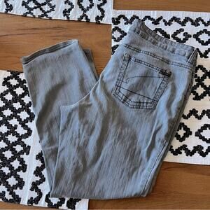 Ruff Hewn gray cropped denim jeans womens size 14 2% spandex